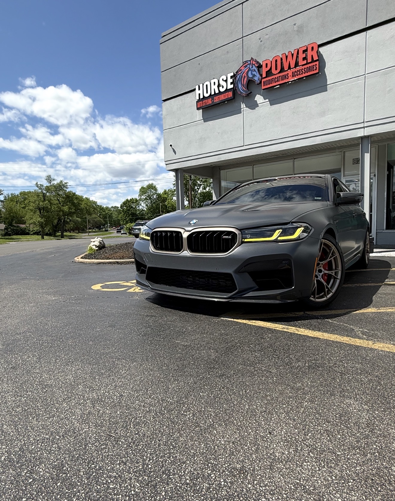 Horse Power storefront with BMW M5